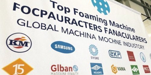 Global Foam Machine Brands Logos of top foaming machine manufacturers