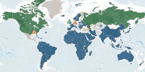 Global PU Chemical Suppliers A world map showing logos of major chemical suppliers like BASF, Dow, and Covestro