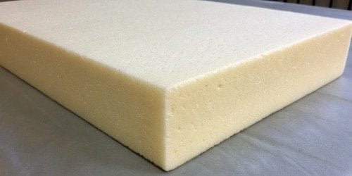 A close-up of a cured, stable polyurethane foam block