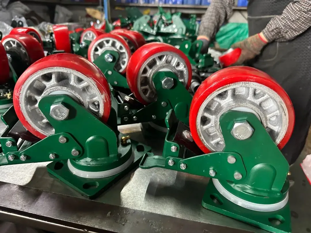 Industrial caster workshop production line