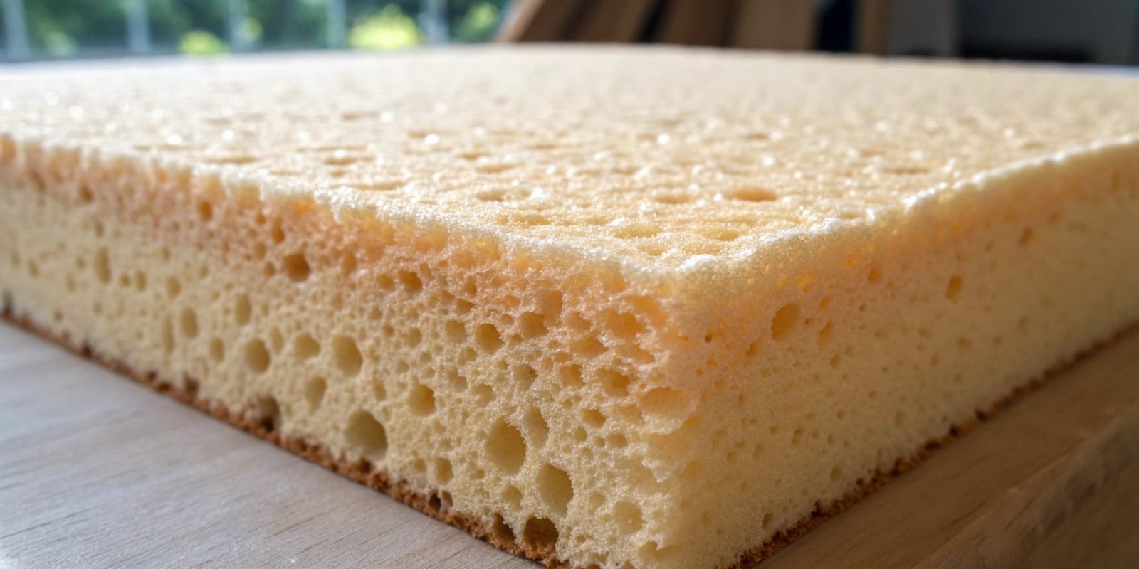 A close-up of a polyurethane foam texture
