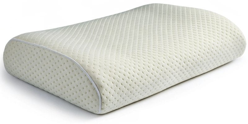 Non-Toxic Cured Foam A close-up of a new memory foam pillow, highlighting its safe and inert texture.