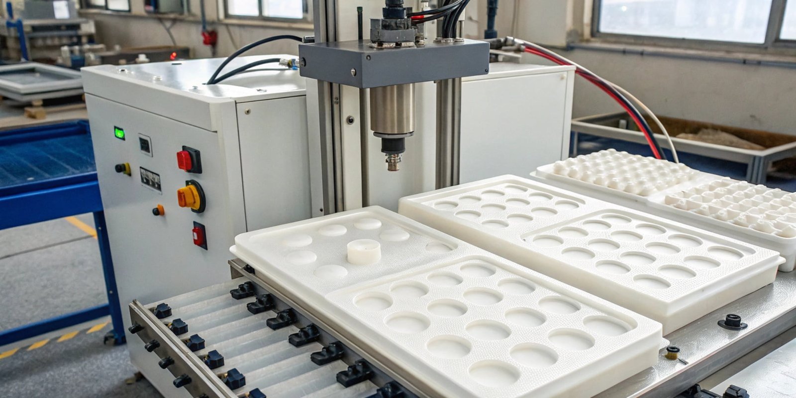 A low-pressure PU foaming machine with a digital control panel