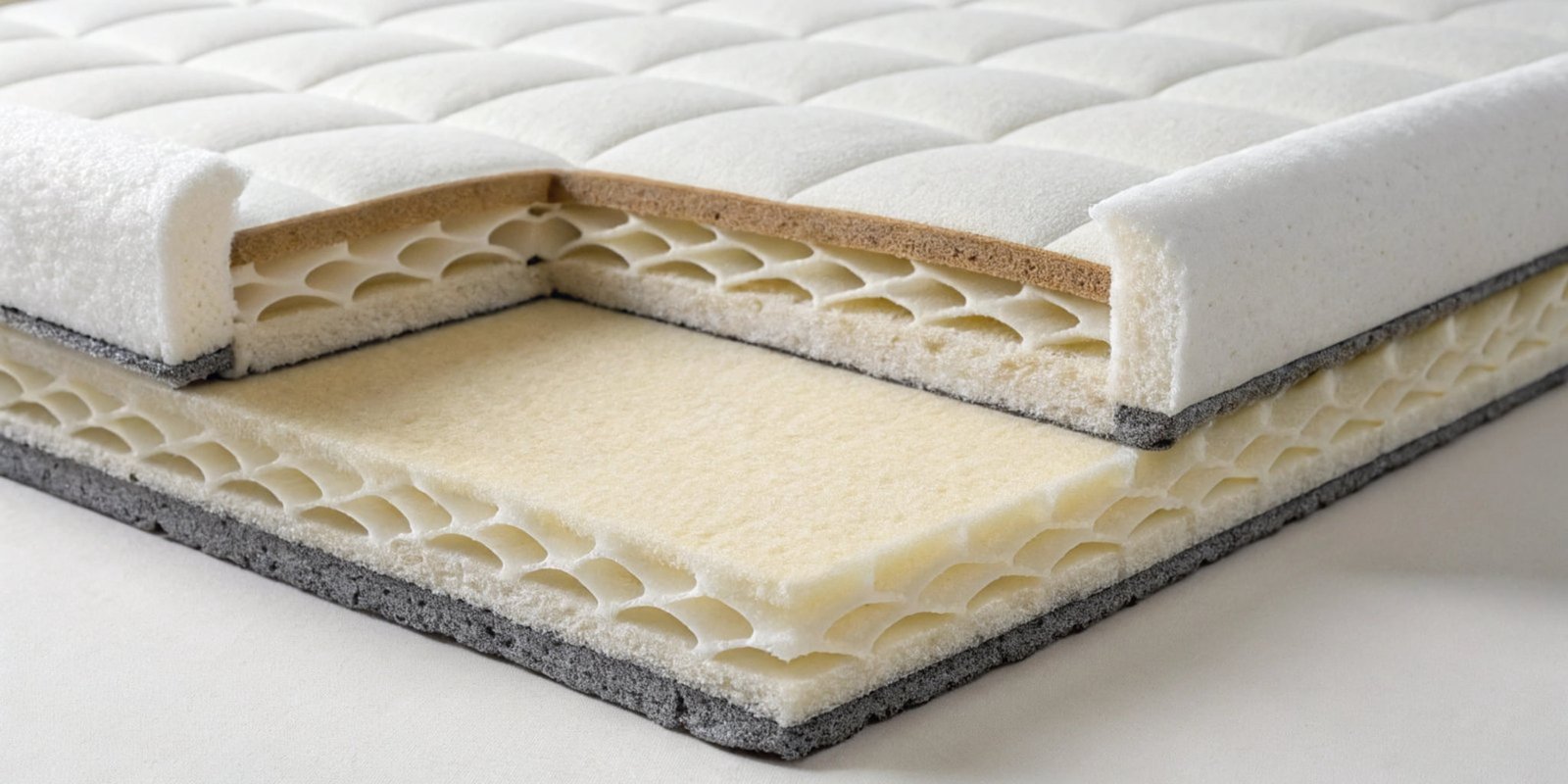 High-Resilience PU Foam Cushion A cross-section of a high-quality sofa cushion made from HR foam