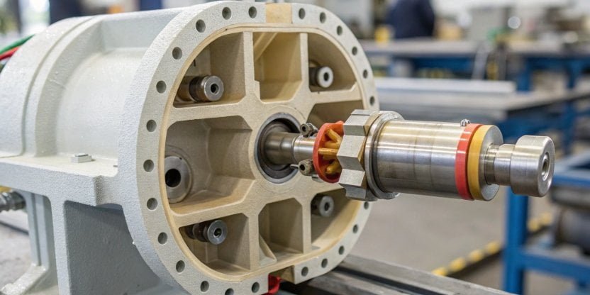 Cross-Section of a High-Pressure Mixhead a cross-section of a high-pressure PU foam mixhead