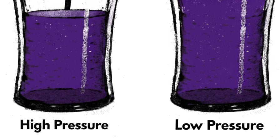 Side-by-side comparison of foam quality from high-pressure vs low-pressure